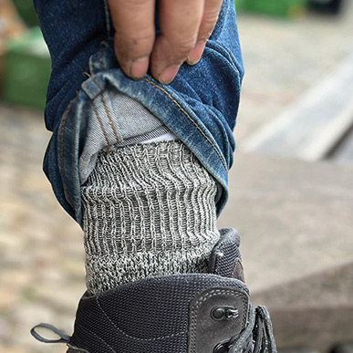 Münstermarkt: Dicke Socken halten warm.
